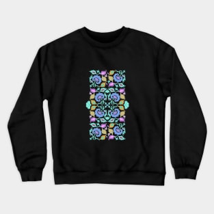 Ethnic Floral Folk Art Damask Pattern Crewneck Sweatshirt